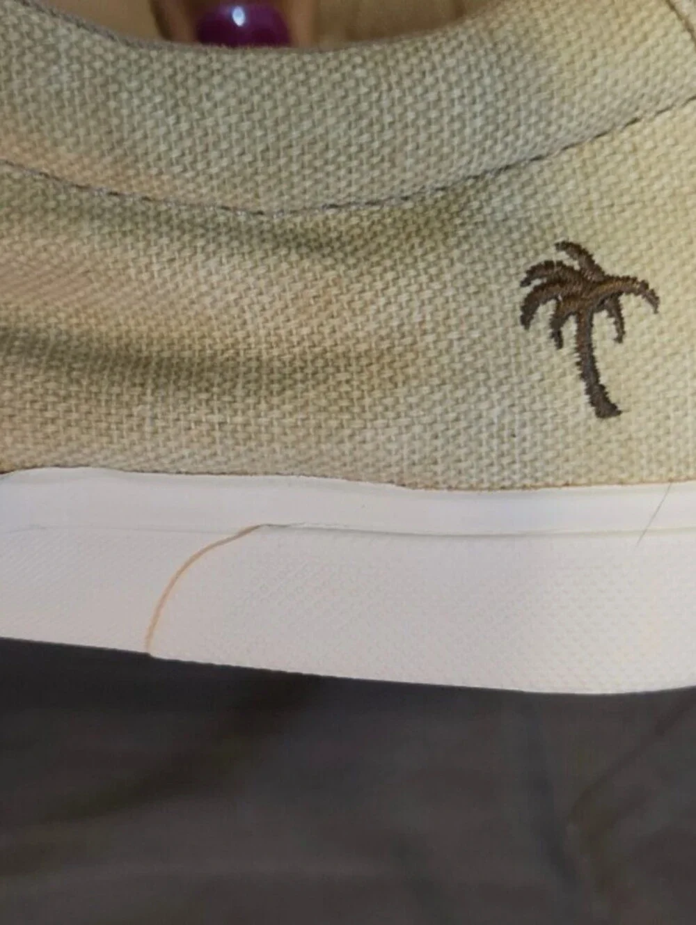 Margaritaville Mens Canvas Medellin Khaki Sneakers sz 10.5